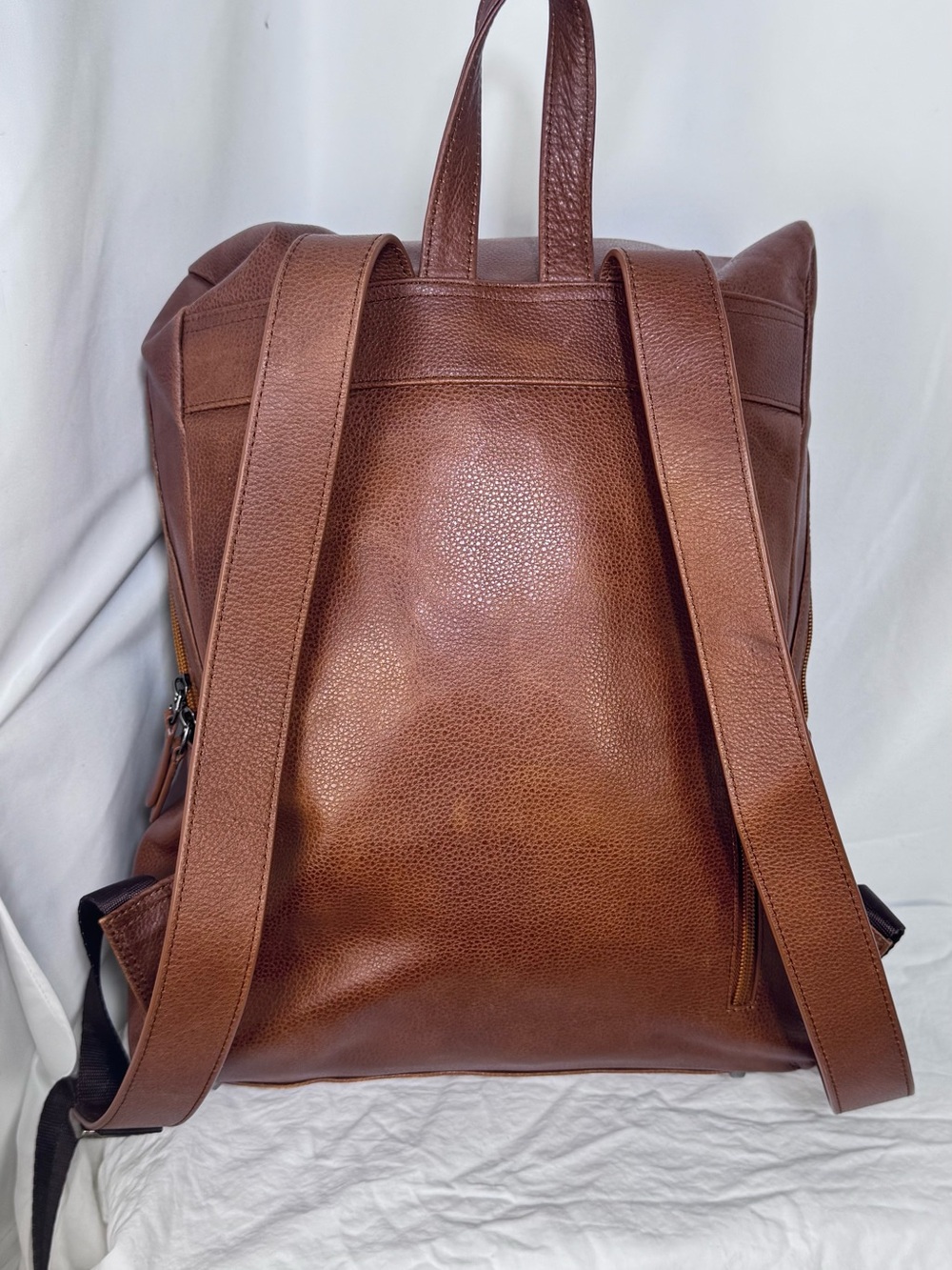 Marsha de Arriaga Brown Leather Grand National Morgan Horse Show Backpack - Picture 5 of 16